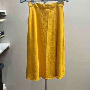 SHEIN Vibrant Yellow A-Line Skirt